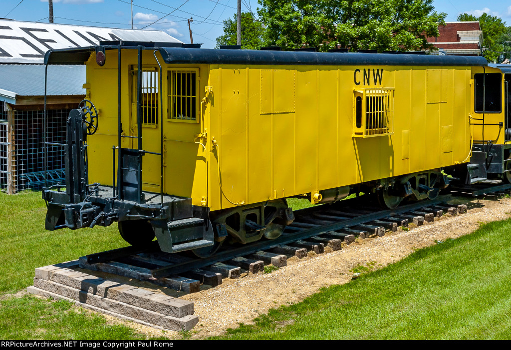 CNW 10515, ex CGW 616 Caboose on display at Clinton County Historical Museum at Riverview Park